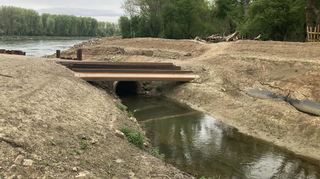 Nichts passiert zurzeit bei der Baustelle an der Leimbachbrücke – das sorgt bei manchen Zeitgenossen für sehr viel Unmut.