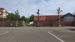 Diese beiden Grundstücke neben dem Festplatz soll der neue Bebauungsplan erschließen. Zur Orientierung: Links liegt die Friedrich-Ebert-Schule.