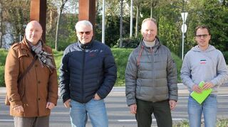 Mitglieder der Gruppe Verkehr bei der CDU wollen die Öffnung des Kaufland-Kreisels: Markus Lips (v.l.), Ulrich Renkert, Chirstoph Stemmler und Nils Melkus.