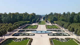 Ein Blick in den Schlossgarten von Nordosten.