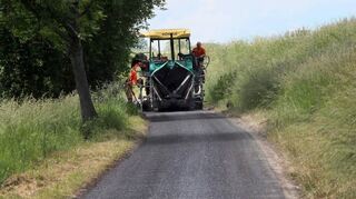 Baustelle Radweg an der B39 bei Altlußheim zwischen Rheindamm nach Ketsch und Abzweig nach Altlußheim/Oase.