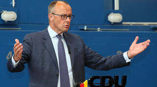 CDU-Bundesvorsitzender Friedrich Merz zeigte sich bei seinem Auftritt in Reilingen überzeugt – den nächsten Kanzler stellt die Union. Und er wird wohl Merz heißen.