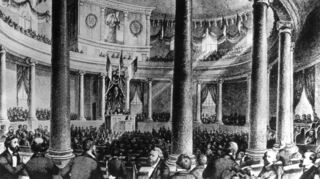 In der Nationalversammlung in der Frankfurter Paulskirche wird 1848 erstmals der Begriff „Grundrechte“ verwendet – und per Gesetz garantiert.