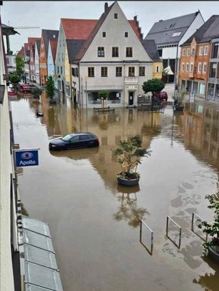 Ein Blick in die Innenstadt von Schrobenhausen.
