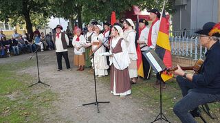 Das Ensemble „Wissädalä“ Duddärä“ erinnert mit seinen Freiheitsliedern an die Zeit der badischen Revolution vor 175 Jahren, bei der auch Menschen in Wiesental ihr Leben ließen.