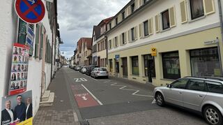 Die Heidelberger Straße in Schwetzingen.