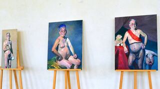 Die Werke der Ausstellung „Herren heute“ sind oftmals provokativ, wie diese Arbeiten von Ingo Lehnhof.