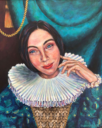Die „Lächelnde Pierette“ lautet der Titel dieses Frauenporträts, das gleichermaßen in der Ausstellung im Alten Bahnhof zu sehen sein wird.