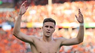 Der frühere Hoffenheimer Christoph Baumgartner feiert Österreichs 3:2-Sieg gegen die Niederlande in Berlin.