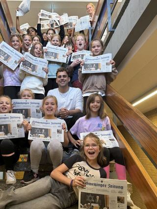 Alles, was die Schüler der 4a über das Thema Zeitung wissen müssen, haben sie in den vergangenen beiden Wochen und bei Klasse Kids gelernt.