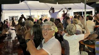 Wie auf diesem Archivbild aus dem Jahr 2022 ist beim abendlichen Wunschkonzert immer eine unfassbare Stimmung angesagt.