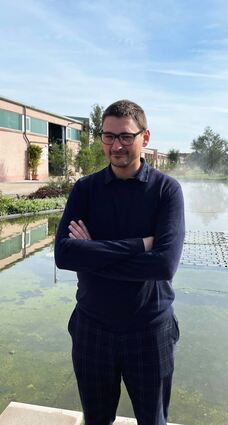 Im vergangenen Jahr noch am Ort seines Wirkens: Fabian Burstein am 6. Oktober 2023 auf der Buga.