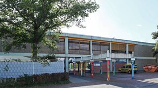 Außenansicht der Theodor-Heuss-Realschule in Hockenheim: Viel Geld ist nötig, um das in die Jahre gekommene Gebäude zu sanieren oder gar zu ersetzen. Eine Herkulesaufgabe für den Gemeinderat.