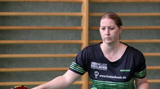 Kathrin Thome holt wie ihre Teamkolle-ginnen einen Punkt für Ketsch und zeigt dabei eine super Leistung.