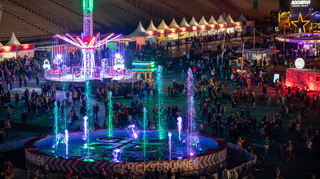 Der Glücksbrunnen auf dem Glücksgefühle Festival.