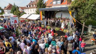 Die zentrale Bühne am Messplatz ist nicht nur bei der Eröffnung ein Publikumsmagnet - hier ein Archivbild.