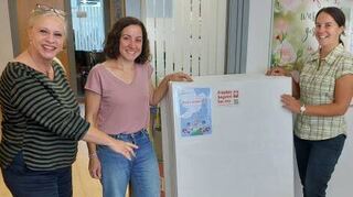 Mittendrin in der Organisation der Kunstaktion: Gabriele Wurl (v. l.), Yvonne Müller und Stefanie Joosten.