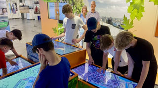 Den Klimawandel verstehen: Die Ausstellung in der Klima Arena eröffnete den HG-Talenten neue Perspektiven.