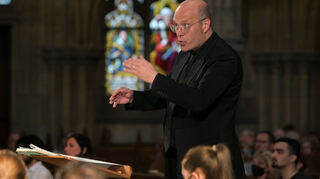 Kirchenmusikdirektor Robert Sattelberger hat sich viel vorgenommen für das große Chorkonzert in der Speyerer Gedächtniskirche.