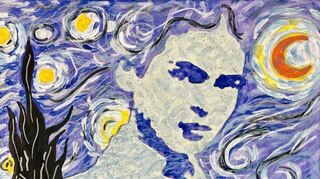 Einige Werke sind von anderen Künstlern inspiriert, hier von Vincent van Gogh.