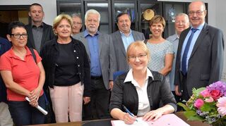 Patricia Rebmann bei ihrem Amtsantritt – jetzt wechselt die Verwaltungschefin von Eppelheim noch vor Ende der Legislaturperiode nach Rosenheim.