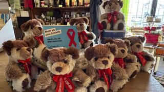 Sie sind da: die knuffigen Aids-Bärchen 2024.