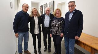 IG-Vorstandsmitglied Gottfried Sauter (v. l.), Trudy Eichhorn, Wolfgang Eichhorn, Sabine Bender und Dieter Böhm bei der jüngsten Quartalssitzung.