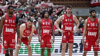 Aus ihren Mienen erkennt man ein gehöriges Maß an Ratlosigkeit (von links): Nelson Phillips, Owen Klassen, Mike Lewis II, Zachary Seljaas und Jhivvan Jackson.