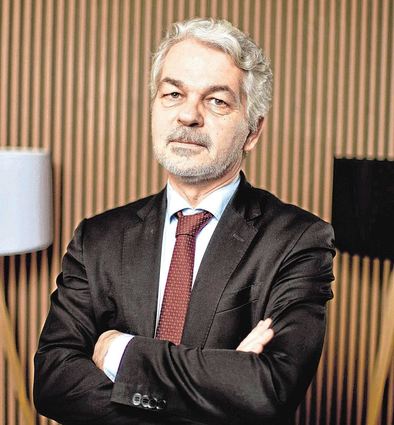 Der Professor für internationale Politik und Militärexperte Carlo Masala am 18. Dezember 2024 beim Besuch in der Funke- Zentralredaktion in Berlin.
