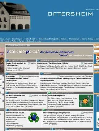 Im Jahr 2006 zeigt sich die Seite schon etwas voller und bot mehr an.