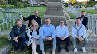 Das erste Board-Meeting fand im Juni vergangenen Jahres in Norwegen mit (v. l.) Trond Friisø, Bjørn-Tore Lenes, Frøya Ishus, Jörg de la Motte, Dr. Michael Löbig, Michael Blüm und Glenn Nystøl statt.