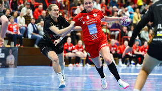 Svenja Mann - hier im Spiel gegen den VfL Waiblingen - war in Solimgen einmal mehr beste Ketscher Spielerin.