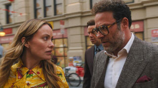Seth Rogan und Olivia Wilde in einer Szene der Comedyserie "The Studio".