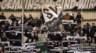 Die Fankurve vom SV Sandhausen.