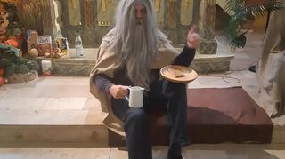 So bekommt man Ulrich Beer nicht oft zu Gesicht: Beim Diakoniefest 2022 in Neulußheim wirkt er als Elia mit (die Haare sind nicht echt).