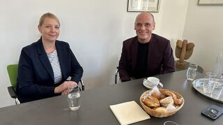Sandra Reiff und Daniel Born im Redaktionsgespräch.