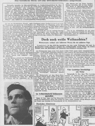 Kurz vor Weihnachten 1953 ergeht das Urteil über Bernhard Prigan, der in den Medien auch "Der Würger" genannt und als Bestie sowie Scheusal bezeichnet wird.