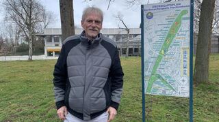Der Plan des Parks zeigt: Matthias Degen und seine Leute haben viel Arbeit vor sich.