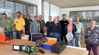 Das Helferteam um Initiatorin Karina Diehlschneider (sechste v. r.) steht in der Startschlöchern.