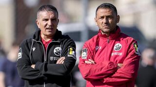 Maßnahme im Abstiegskampf: Der SV Sandhausen um Trainer Kenan Kocak hat eine „Trainingsgruppe 2“ eingerichtet. Betreut werden die aussortierten Profis von Co-Trainer Panagiotis Stamatopoulos.