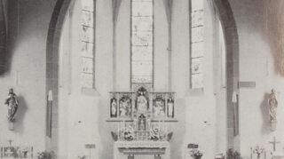 Dieses Foto des Oftersheimer Hochaltars ist vor 1974 entstanden.