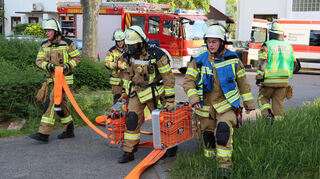 Feuerwehrübung im Brühler "Haus der Kinder" in der Nibelungenstraße.