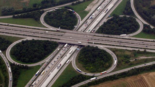 Walldorfer Kreuz von oben (Symbolbild).