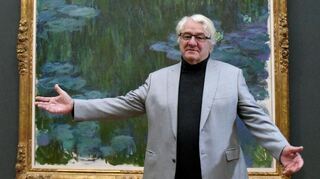 Kunstmäzen Hasso Plattner im Museum „Barberini“ in Potsdam.