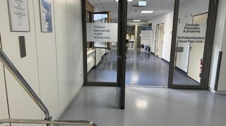 Im ersten Obergeschoss der GRN-Klinik in Schwetzingen ist derzeit noch die Notfallpraxis der Kassenärztlichen Vereinigung untergebracht.