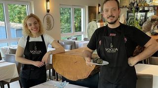 Chiara und Francesco Metani arbeiten beide im Service.