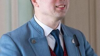 Simon Abraham ist Vorsitzender der Stadtkapelle in Schwetzingen