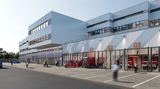 So soll das neue BASF-Gefahrenabwehrzentrum einmal aussehen. Für Horvat ist es eine wichtige Investition am Standort Ludwigshafen.