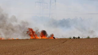 Durch den Flächenbrand kam es zu einer größeren Rauchentwicklung.
