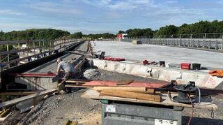 Etliche Wochen war die Brücke der B39 über die A6 zwischen Schwetzingen und Hockenheim eine Großbaustelle.